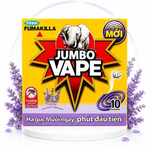 10 khoanh nhang muỗi Jumbo Vape M22 hương lavender 120g