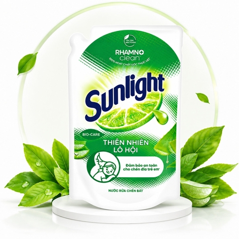 2 túi nước rửa chén Sunlight thiên nhiên lô hội 1.9 lít