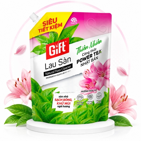 Nước lau sàn Gift hương hoa lily túi 3.6kg