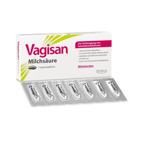 Viên đặt cân bằng pH, tăng đề kháng chuyên sâu vùng kín Milchsaure VAGISAN H/7V