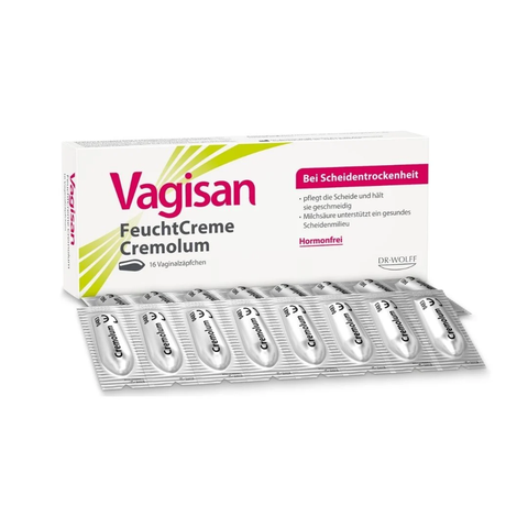 Viên đặt dưỡng ẩm chuyên sâu, giảm khô hạn vùng kín FeuchtCreme Cremolum VAGISAN  H/16V