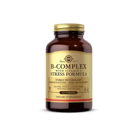 B-Complex with Vitamin C Stress Formula Hỗ trợ não bộ, đề kháng SOLGAR L/100v