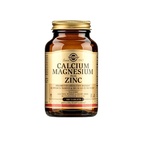 Calcium Magnesium plus Zinc Hỗ trợ cơ xương chắc khỏe SOLGAR L/100v