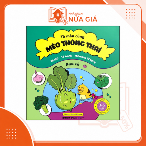 Tô màu cùng mèo thông thái - Rau củ
