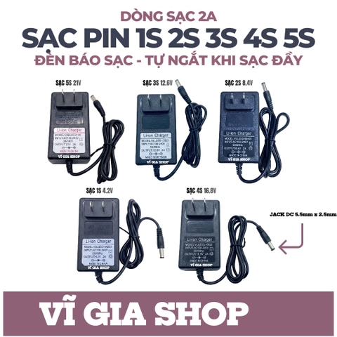 Cách Chọn Sạc Pin Li-ion Từ 1S Đến 5S Chuẩn Điện Áp Không Lo Mua Nhầm - Vĩ Gia Shop