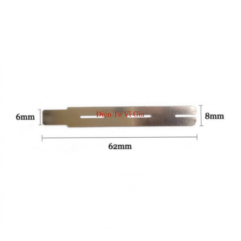 500g Kẽm Thanh Đơn 3P Dài 62mm Rộng 8mm Dày 0.2mm Mạ Niken Hàn Pin 18650 - Vĩ Gia Shop