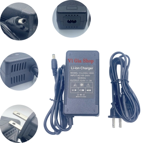 Sạc 3S 12.6V Dòng sạc 3A - Có quạt tản nhiệt - đèn báo pin tự ngắt khi sạc đầy