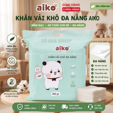 Khăn Vải Khô Đa Năng AIKO 500g Vải Không Dệt Mềm Mịn Tiết Kiệm Cho Cả Gia Đình