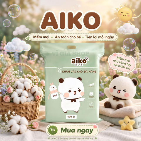 Khăn Vải Khô Đa Năng AIKO 900g Vải Không Dệt Mềm Mịn Túi Đại Siêu Tiết Kiệm