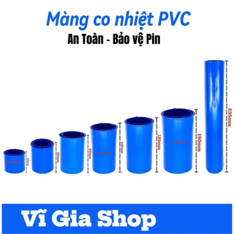 Màng Co Nhiệt PVC Màu Xanh Biển Chuyên Dụng Bọc Pin Cách Điện
