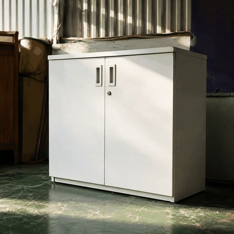 Tủ hồ sơ thấp 2 cánh màu trắng 800x400x850mm TU063
