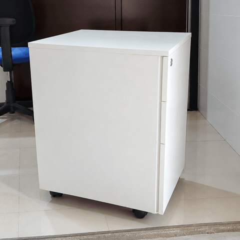 Tủ di động 3 ngăn kéo màu trắng 400x500x600mm TU102