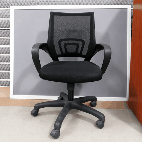 Ghế xoay làm việc lưng lưới đen 550x530x470~930mmm GHE045