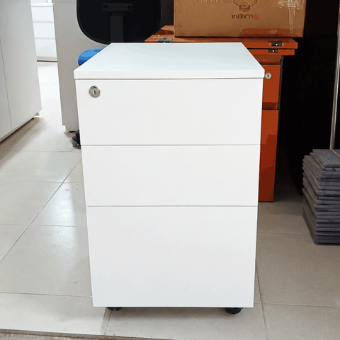 Tủ di động 3 ngăn kéo màu trắng 400x500x600mm TU102