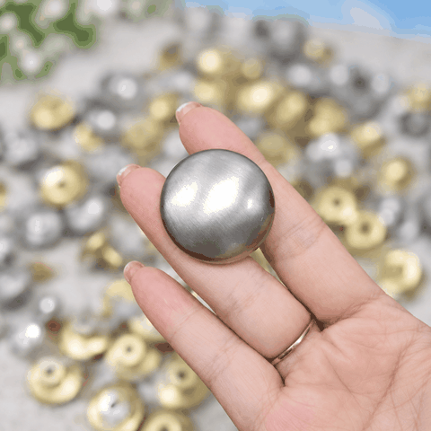 Núm Tay Nắm Tủ Tròn Hợp Kim Inox Mờ Bạc Xước Cho Tủ TN1004