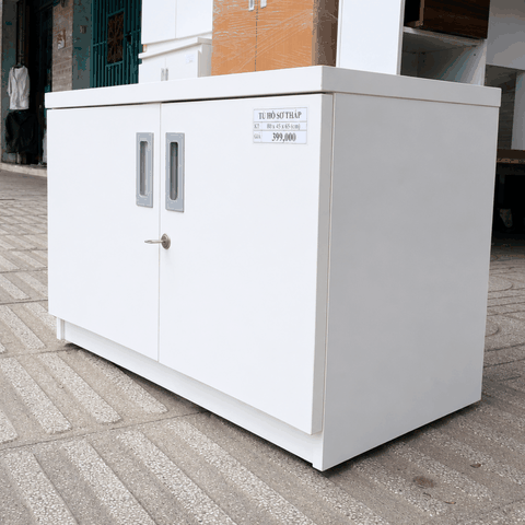 Tủ gỗ màu trắng đa năng 900x400x445mm TU075