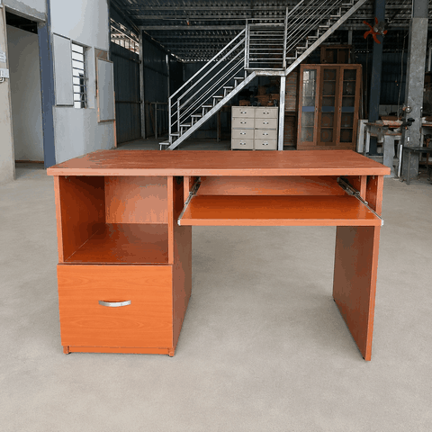Bàn làm việc hộc tủ liền bàn màu nâu 1200x700x750mm BAN099