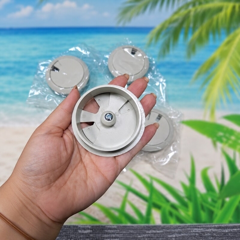 Nắp Chụp Lỗ Luồn Dây Điện Tròn Bằng Nhựa Màu Xám Cho Bàn Làm Việc Bàn Máy Tính CHUP118