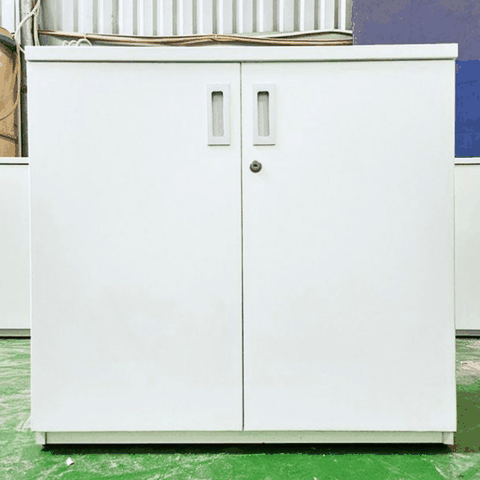 Tủ hồ sơ thấp 2 cánh màu trắng 800x400x820mm TU051