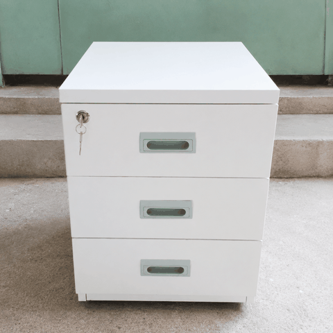 Tủ gỗ 3 ngăn kéo màu trắng 400x450x550mm TU084