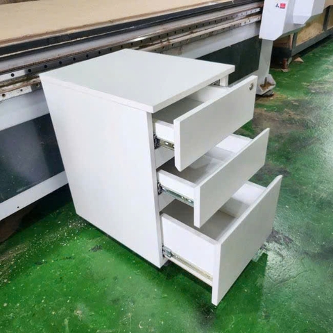 Tủ gỗ 3 ngăn kéo màu trắng 400x450x620mm TU061