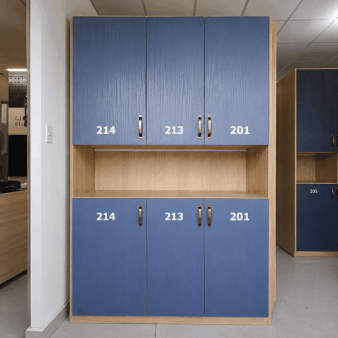 Tủ locker gỗ 6 cánh 1150x520x2000mm TU014