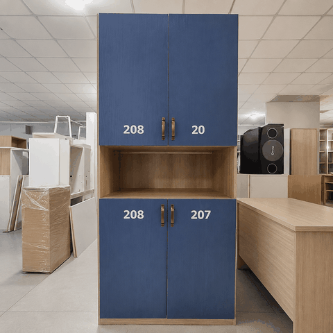Tủ locker gỗ 4 cánh 850x520x2000mm TU016