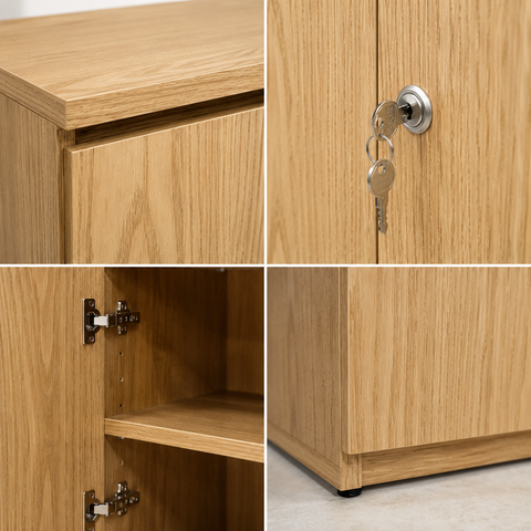 Tủ hồ sơ 2 cánh mở 600x300x850mm
