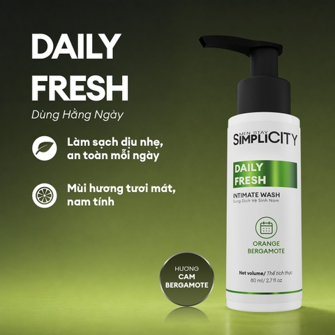 [MỚI] Dung dịch vệ sinh nam Intimate wash giúp làm sạch, khử mùi 80ml