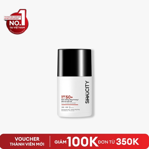 Kem chống nắng 3 trong 1 bảo vệ vượt trội Invisible Sunscreen 20ml SPF 50+ PA++++