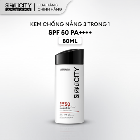 [HSD 9/2027] Kem chống nắng Men Stay Simplicity 3-in-1 Invisible Sunscreen 80ml (2025)