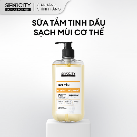 Sữa tắm sạch khuẩn, khử mùi công nghệ Ion Bạc hương tinh dầu thiên nhiên