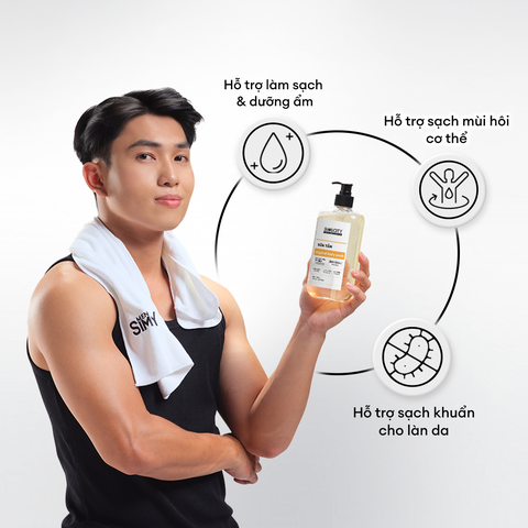 Sữa tắm sạch khuẩn, khử mùi công nghệ Ion Bạc hương tinh dầu thiên nhiên