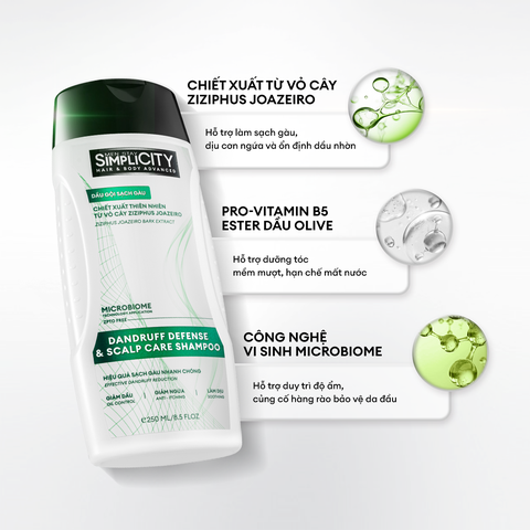 Dầu gội sạch gàu Dandruff Defense & Scalp Care Shampoo 250ml