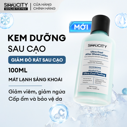 Kem dưỡng sau cạo râu mát lạnh Ultra Cool After Shave Lotion 100ml