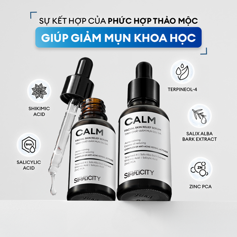 Combo Acne Trio chăm da dầu mụn: Sữa rửa mặt 100g, Serum Calm 30ml, Kem dưỡng ẩm 80g