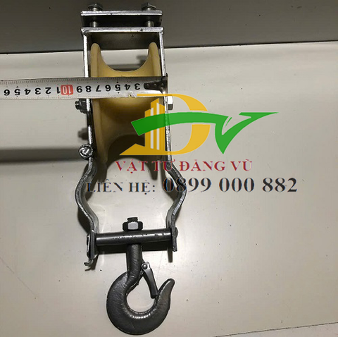 Puly kéo cáp bánh nhựa 150x75mm