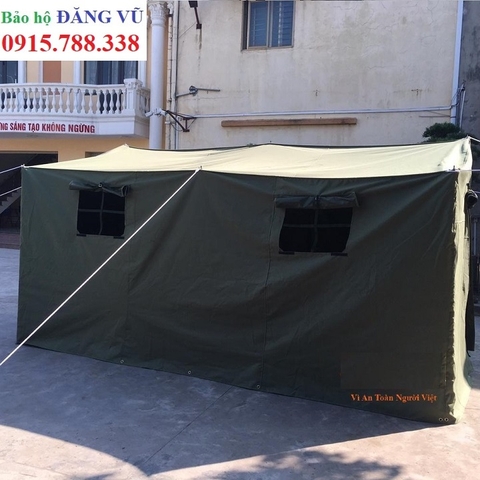 Nhà bạt tiểu đội 15m2 màu xanh rêu
