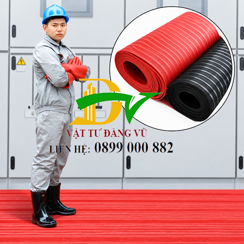 Thảm cao su cách điện 24kv (1mx1m)
