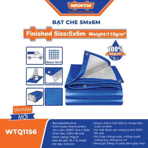 Bạt che 5mx6m-Wadfow-WTQ1156