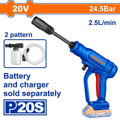 Máy xịt rửa dùng pin 20V (không kèm pin và sạc) Wadfow  WQX0120