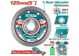 Đĩa cắt gạch siêu mỏng 125mm kèm tán-TOTAL-TAC2151251
