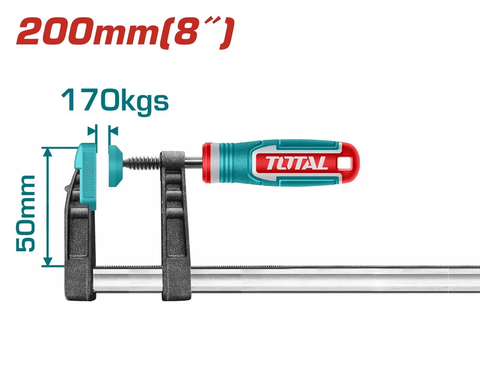 Kẹp gỗ chữ F (50x200) -TOTAL-THT1320502