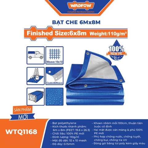 Bạt che 6mx8m-Wadfow-WTQ1168