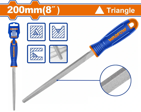 Giũa thép tam giác  200mm(8")-Wadfow WFE7858