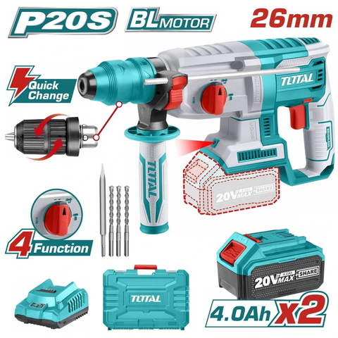 Máy khoan đục dùng pin 20V -TOTAL-TRHLI202289