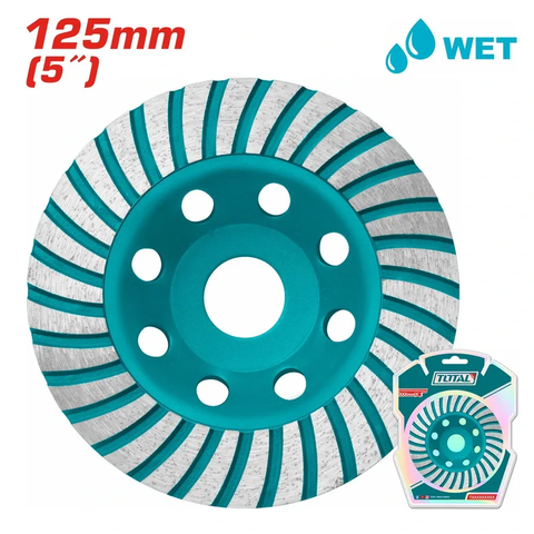 Chén mài 
đá/ bê tông 125mm -TOTAL-TAC2411251