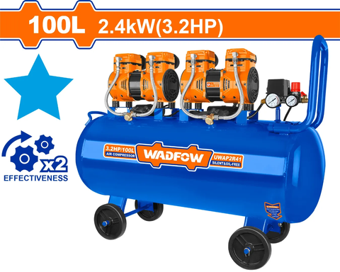 Máy nén khí (không dầu) 2400W-100L Wadfow WAP2R41