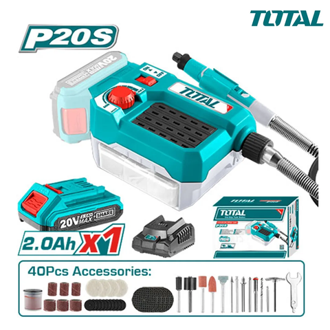 Máy mài khuôn
dùng pin 20V-TOTAL-TMGLI20011