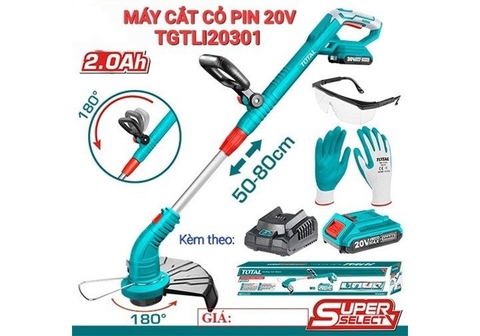 Máy cắt cỏ 
dùng pin 20V-TOTAL-TGTLI20301